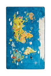 Conceptum Alfombra World Map Multicolor 100 x 160 cm